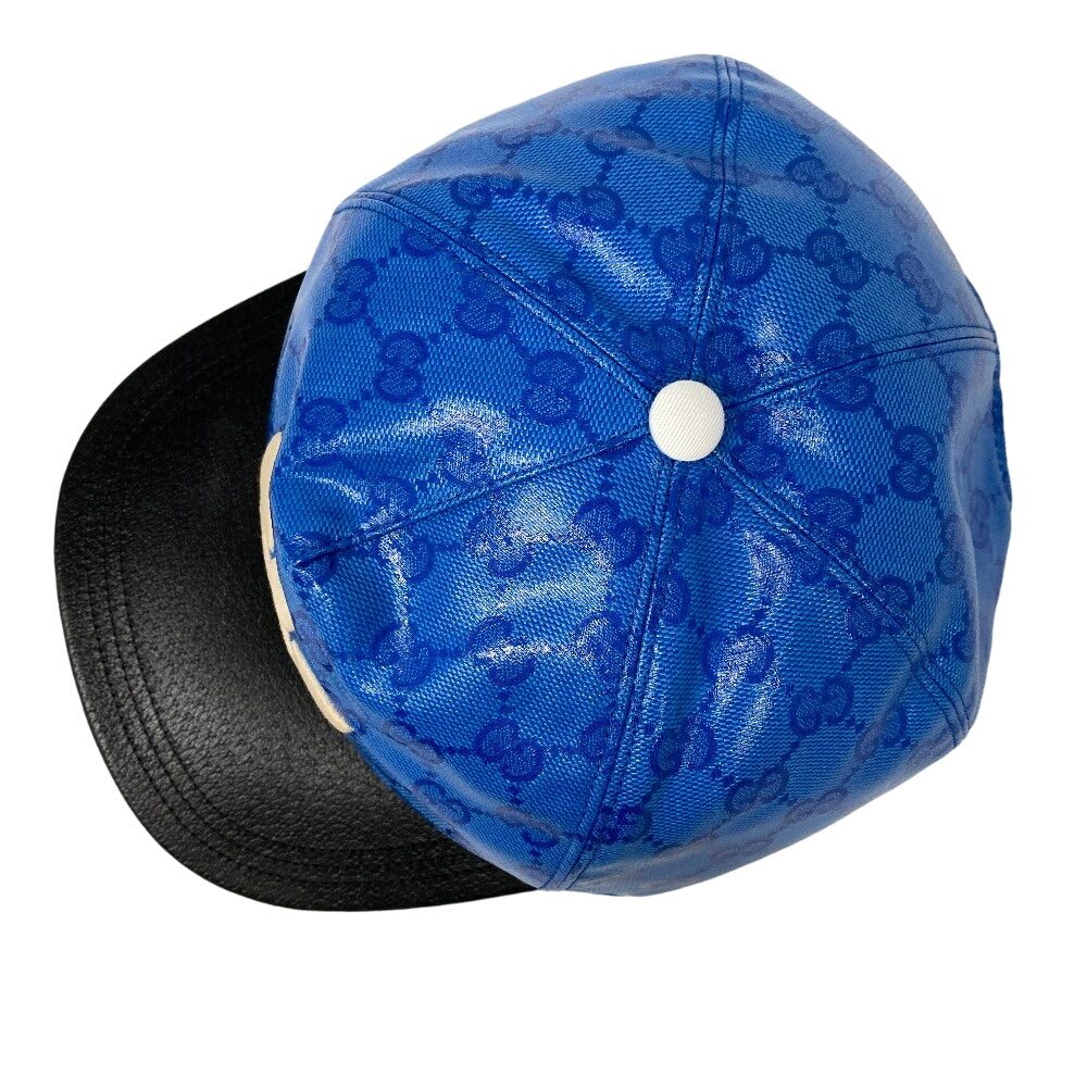 GUCCI cap 724833 4HAUU cotton blue Adidas XL 60 polyamide mens XL 60cm Used