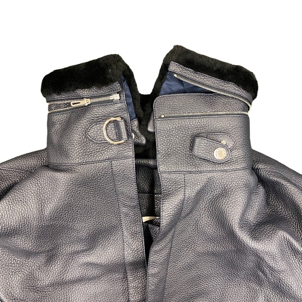 HERMES Other outerwear Cotton, Leather black liner vest 34