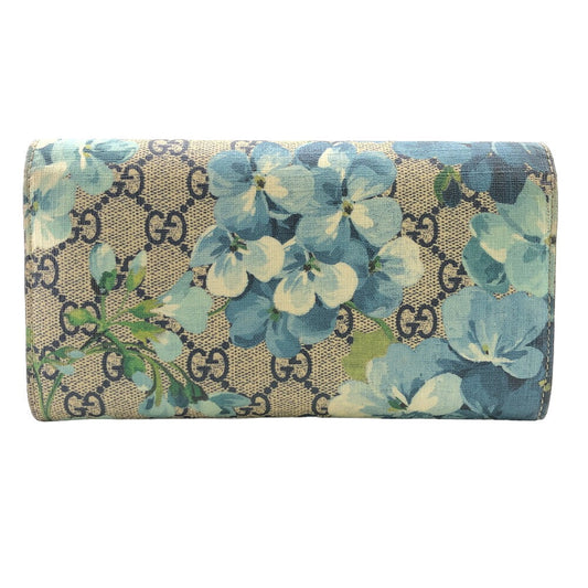 GUCCI Long Wallet Purse 546367 PVC beige GG Blooms Women Used