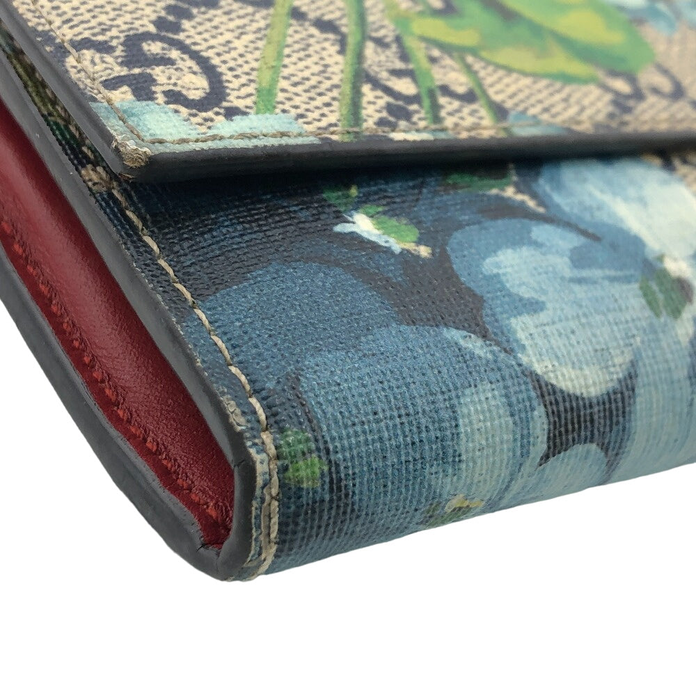 GUCCI Long Wallet Purse 546367 PVC beige GG Blooms Women Used