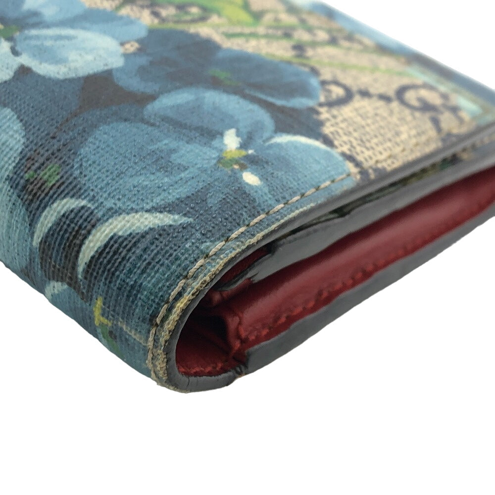 GUCCI Long Wallet Purse 546367 PVC beige GG Blooms Women Used