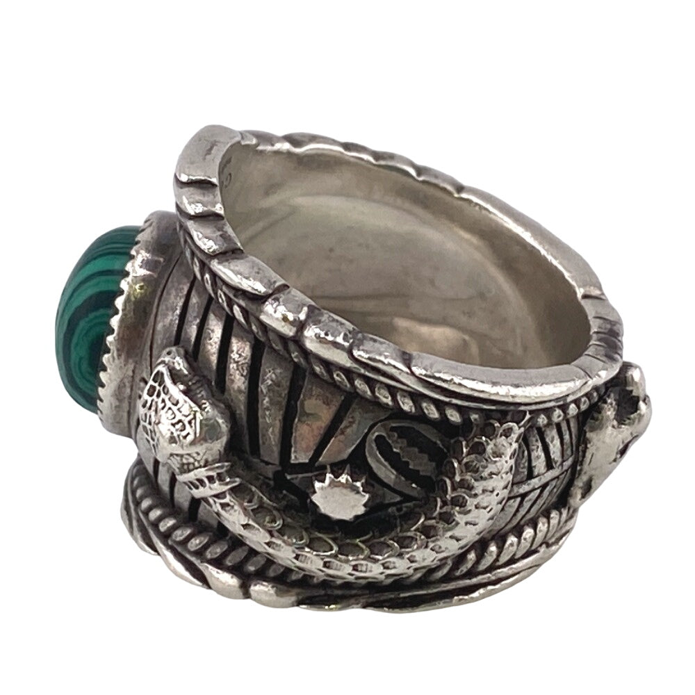 GUCCI Ring Silver925 Silver Double snake Garden(Unisex) Used