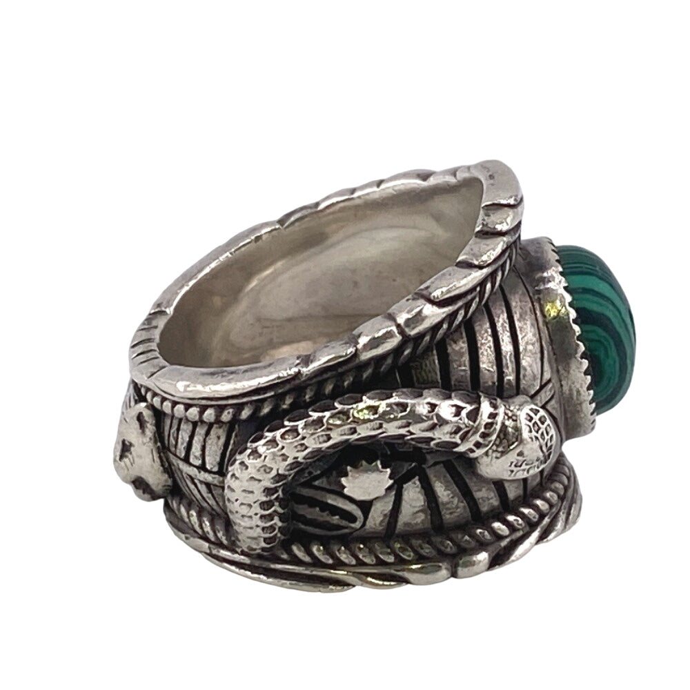 GUCCI Ring Silver925 Silver Double snake Garden(Unisex) Used