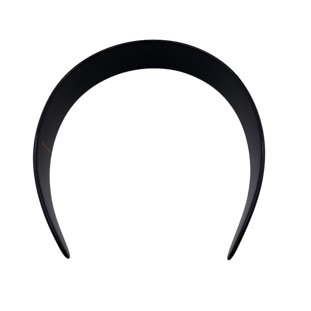 GUCCI hair accessory 702950 Plastic x rhinestone black logo Katyusha