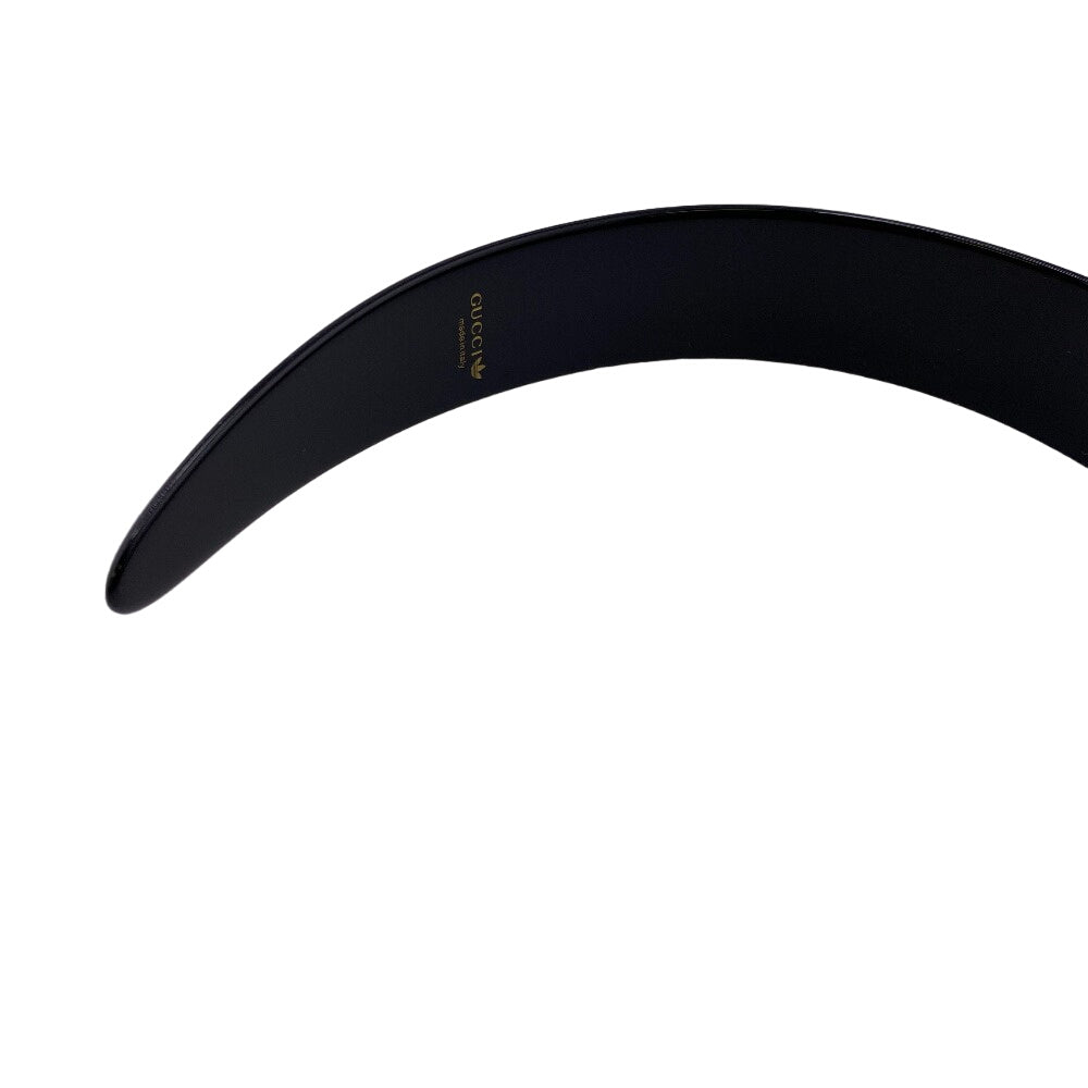 GUCCI hair accessory 702950 Plastic x rhinestone black logo Katyusha