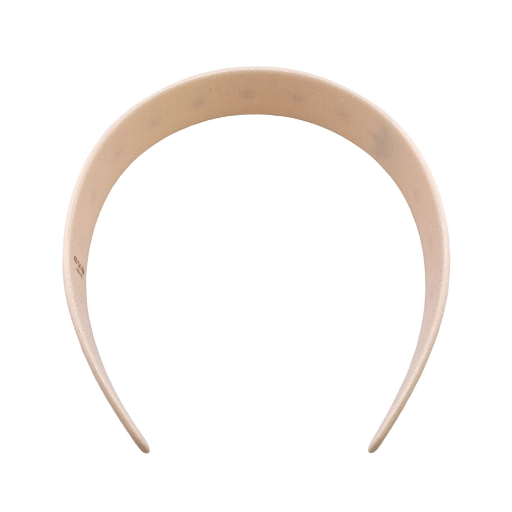 GUCCI hair accessory 702950 Plastic x rhinestone Ivory logo Katyusha