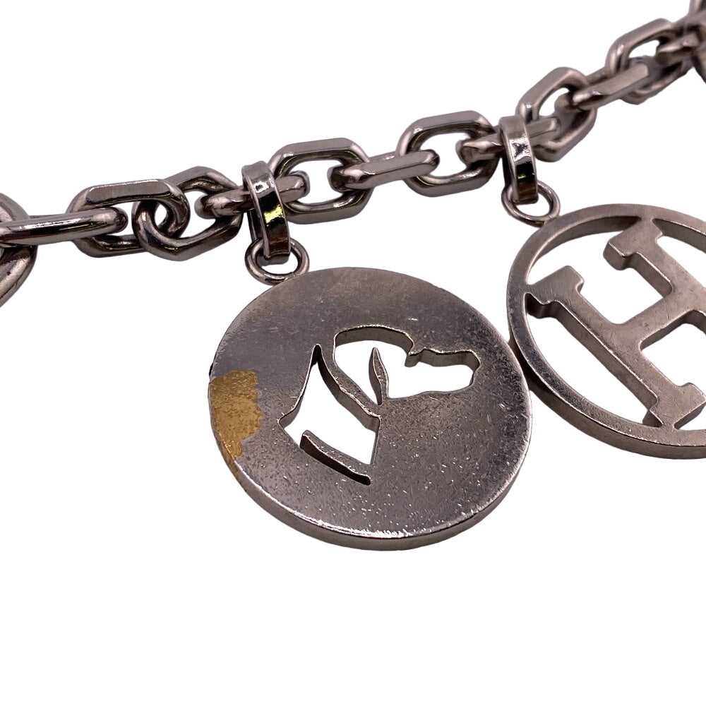 HERMES charm Gold Plated Silver key ring Amulet 4 Women Used