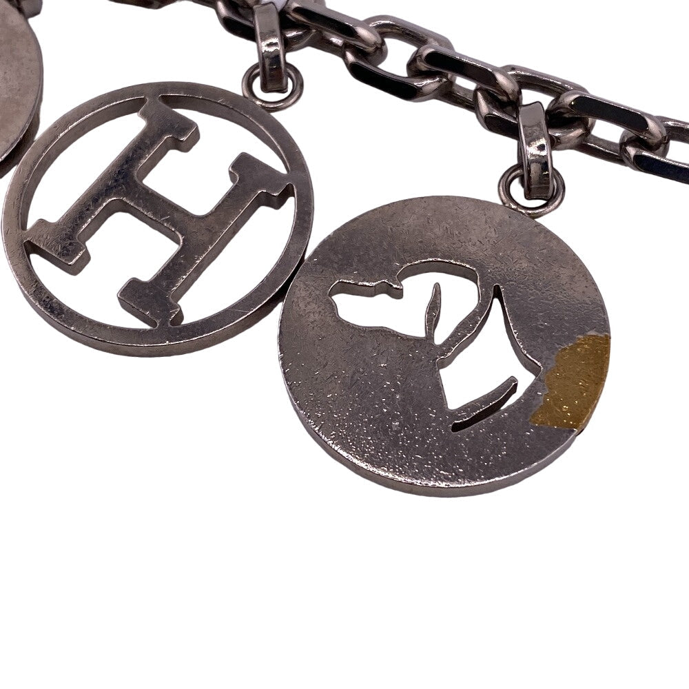 HERMES charm Gold Plated Silver key ring Amulet 4 Women Used