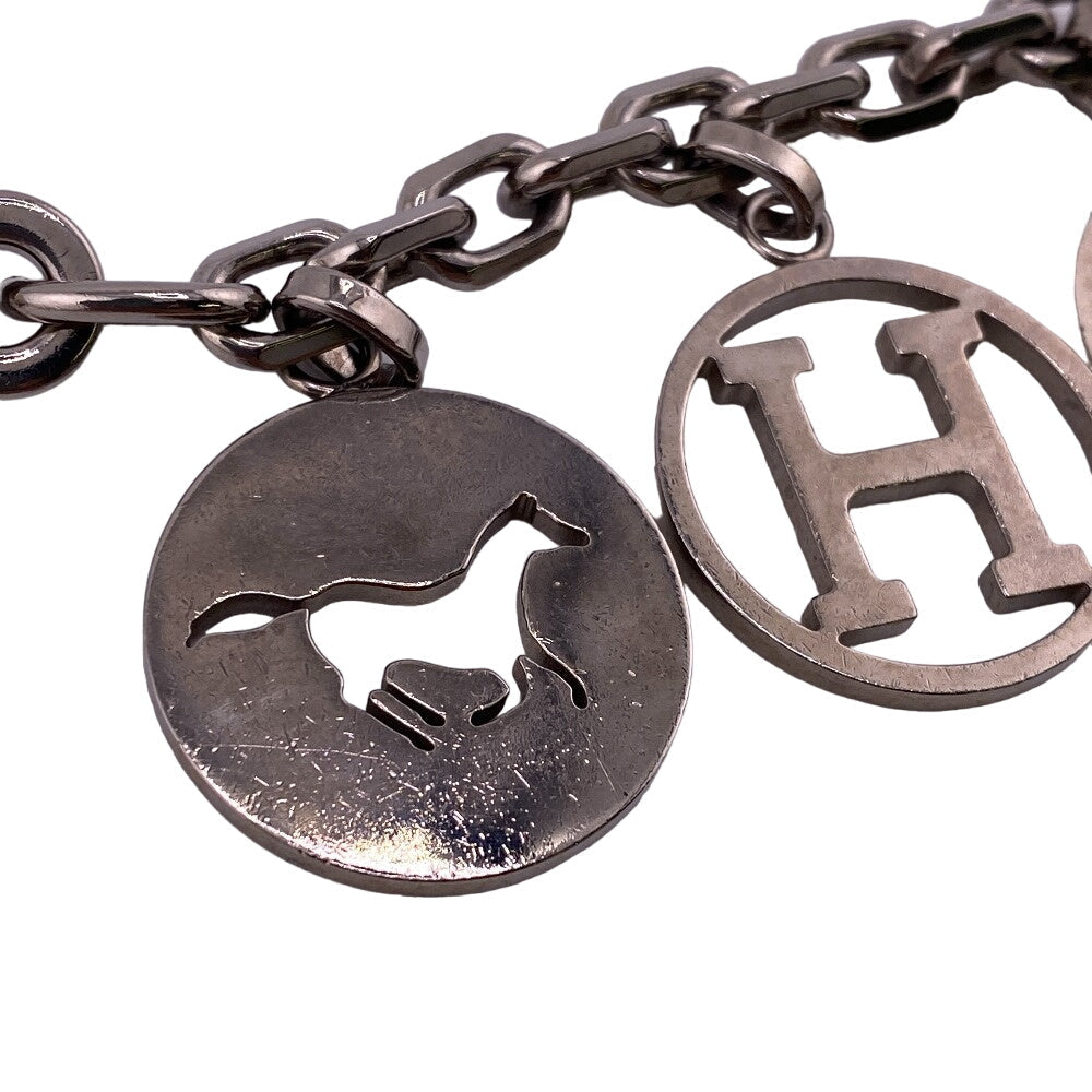 HERMES charm Gold Plated Silver key ring Amulet 4 Women Used