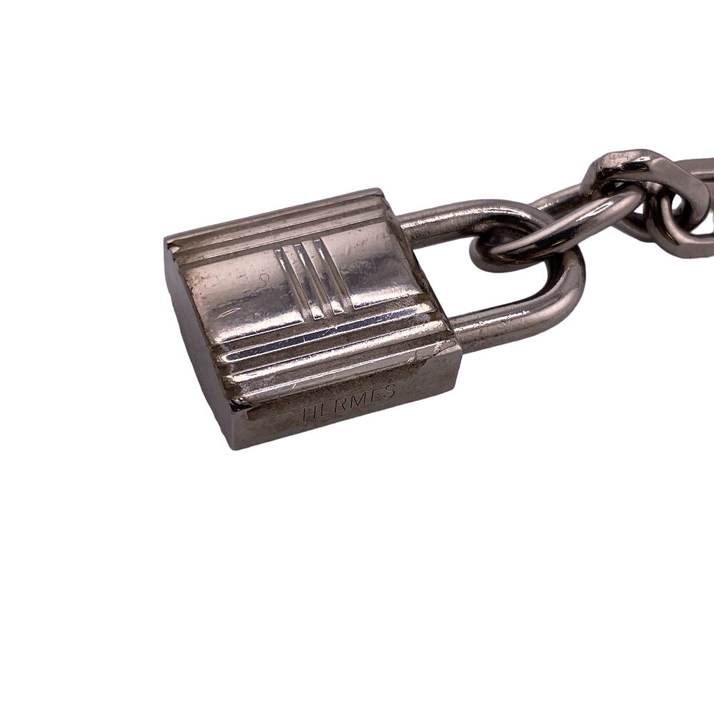 HERMES charm Gold Plated Silver key ring Amulet 4 Women Used