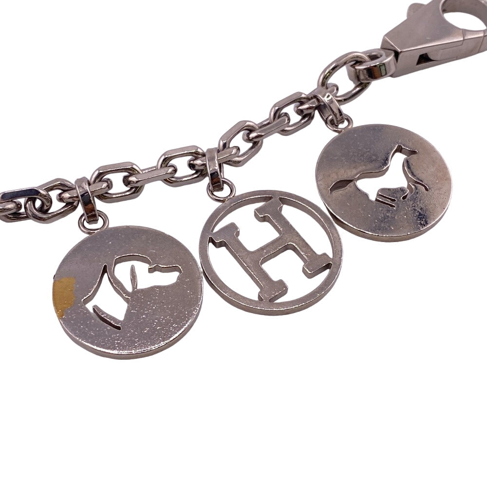 HERMES charm Gold Plated Silver key ring Amulet 4 Women Used