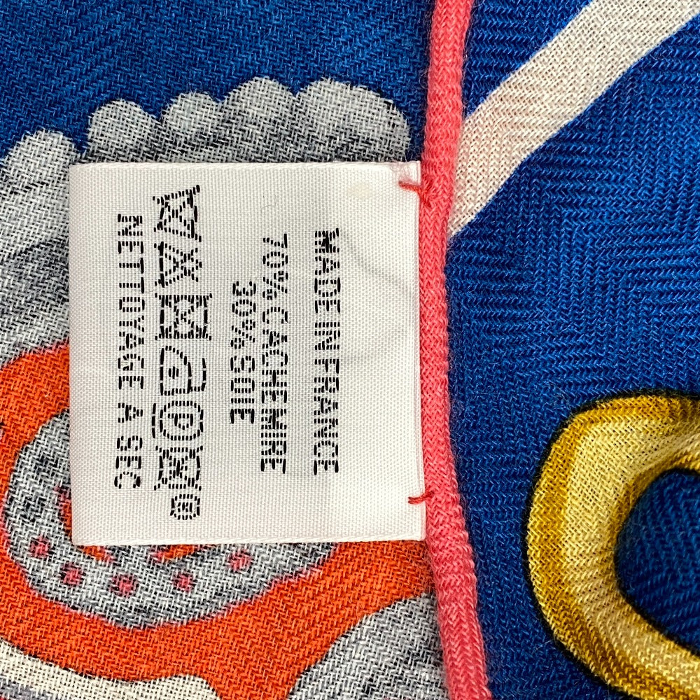 HERMES scarf silk blue Brides et Destin Triangle Jean Women Used