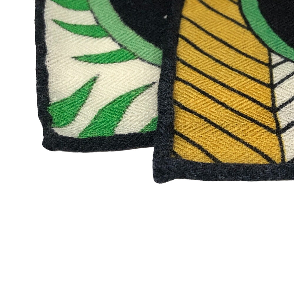 HERMES scarf Cashmere, Silk green Amazone Dance Caregean