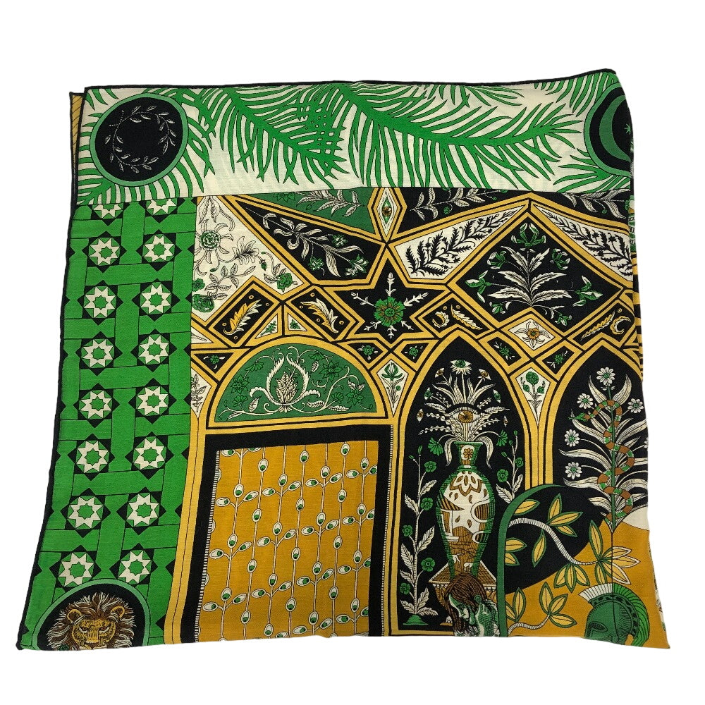 HERMES scarf Cashmere, Silk green Amazone Dance Caregean