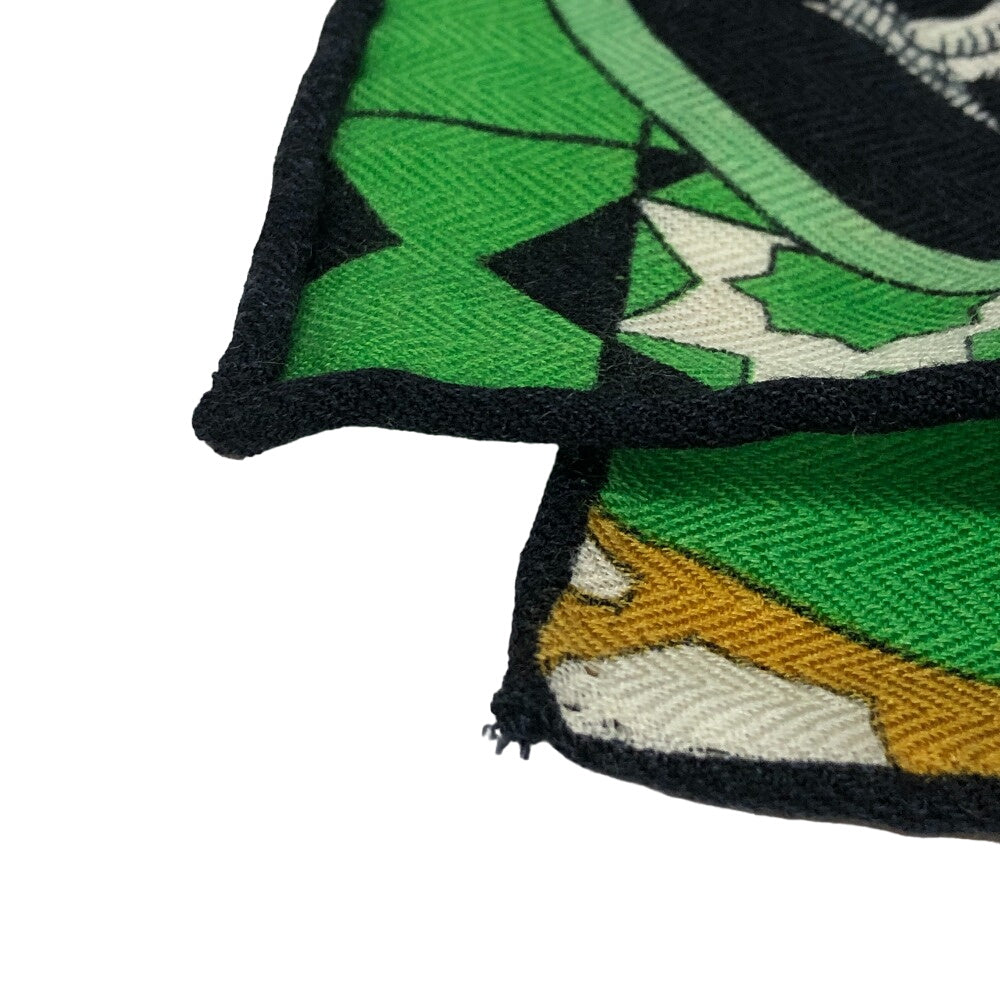 HERMES scarf Cashmere, Silk green Amazone Dance Caregean