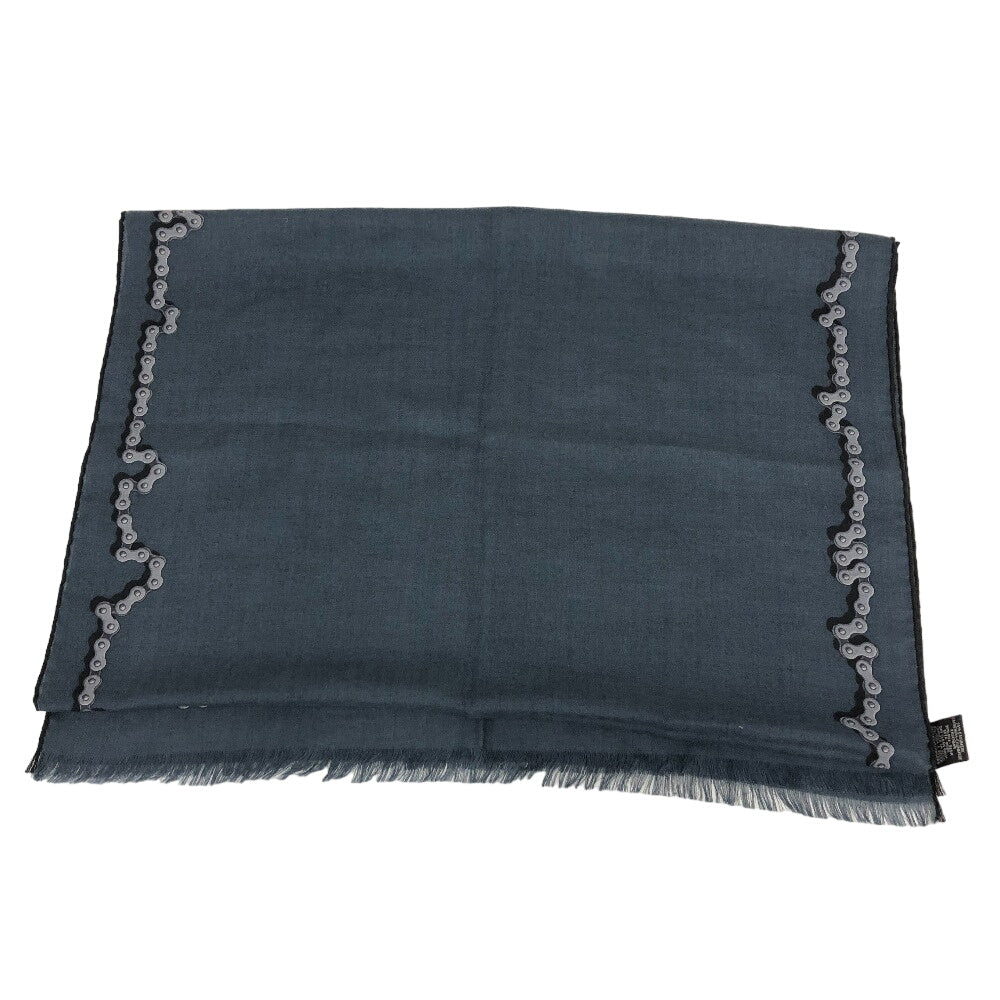 HERMES Stall Cashmere, Silk Navy Cheval Dechaine Women Used