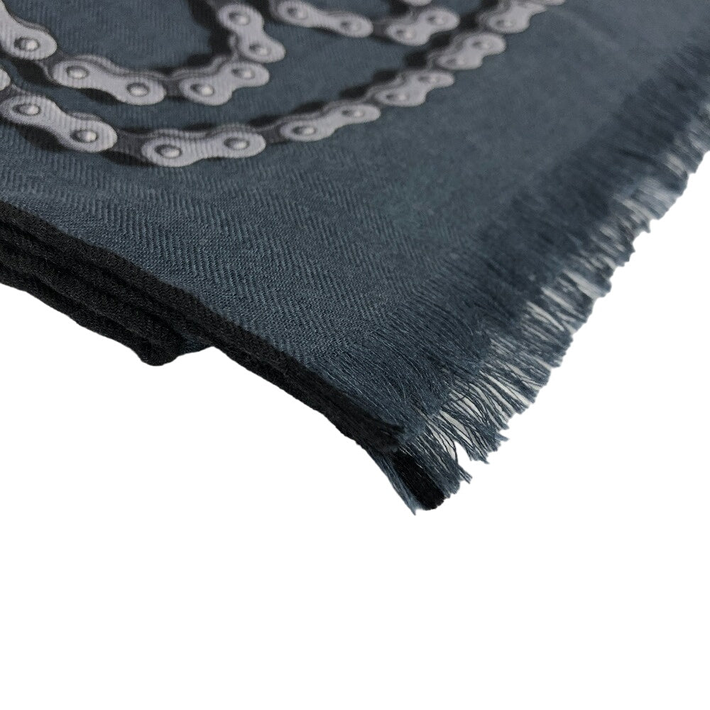 HERMES Stall Cashmere, Silk Navy Cheval Dechaine Women Used