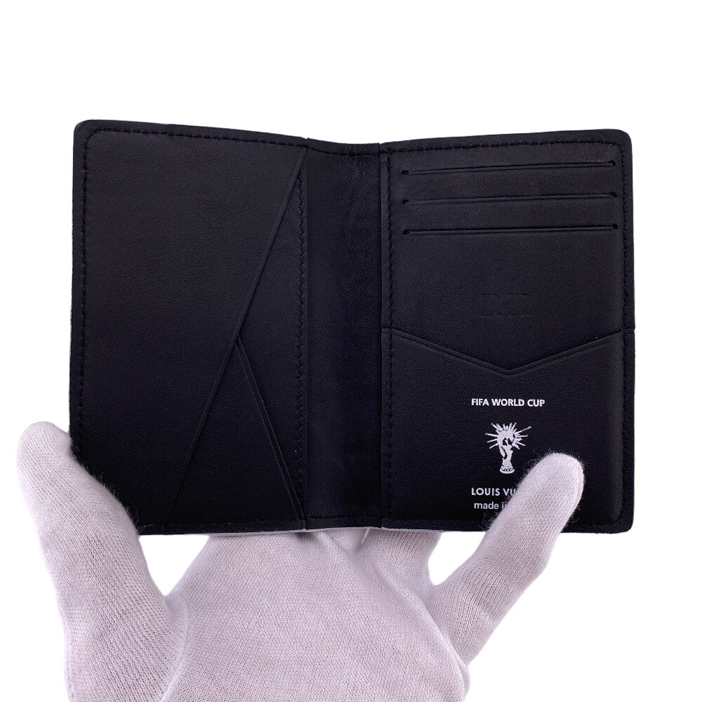LOUIS VUITTON Card Case M81732 leather black Taurillon Clemence Organizer De Poch mens Used