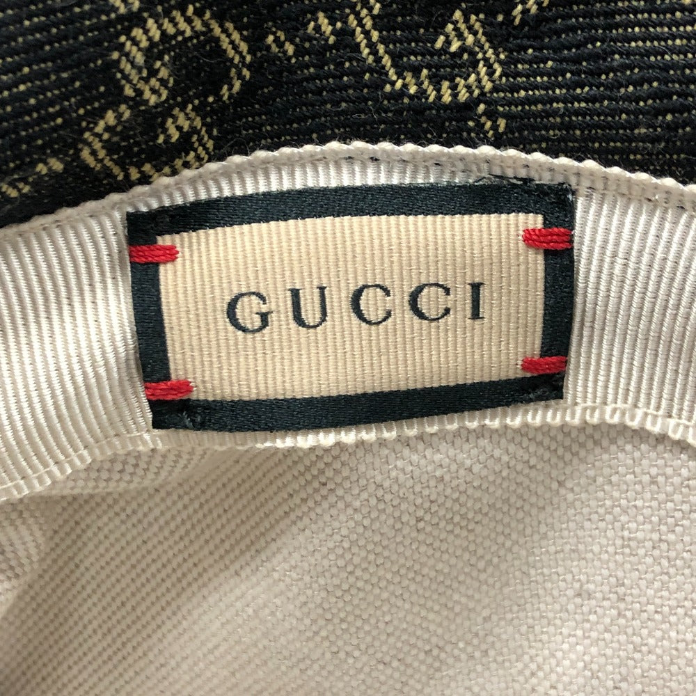 GUCCI hat 679455 denim black M/57 GG jacquard denim Women M 57cm Used