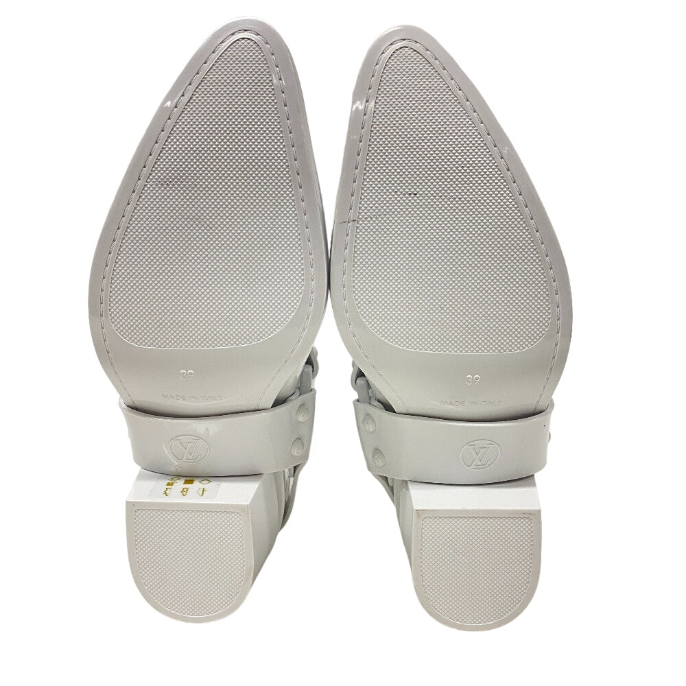 LOUIS VUITTON boots Leather, Rubber white Rhapsody line Side Gore 39
