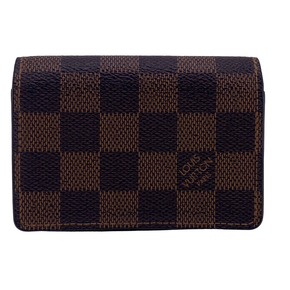 LOUIS VUITTON Card Case N62920 leather Brown name card holder Damier Anvelop Cult De Vuitto mens(Unisex) Used