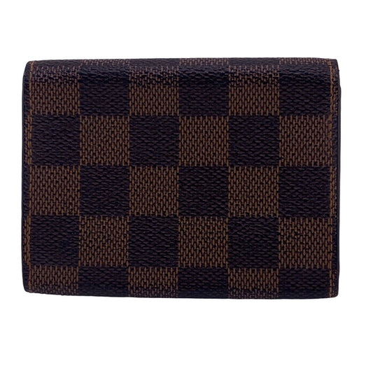 LOUIS VUITTON Card Case N62920 leather Brown name card holder Damier Anvelop Cult De Vuitto mens(Unisex) Used