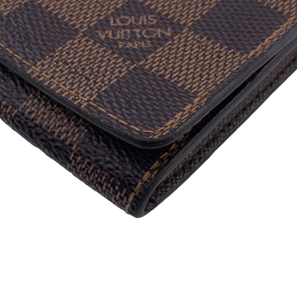 LOUIS VUITTON Card Case N62920 leather Brown name card holder Damier Anvelop Cult De Vuitto mens(Unisex) Used