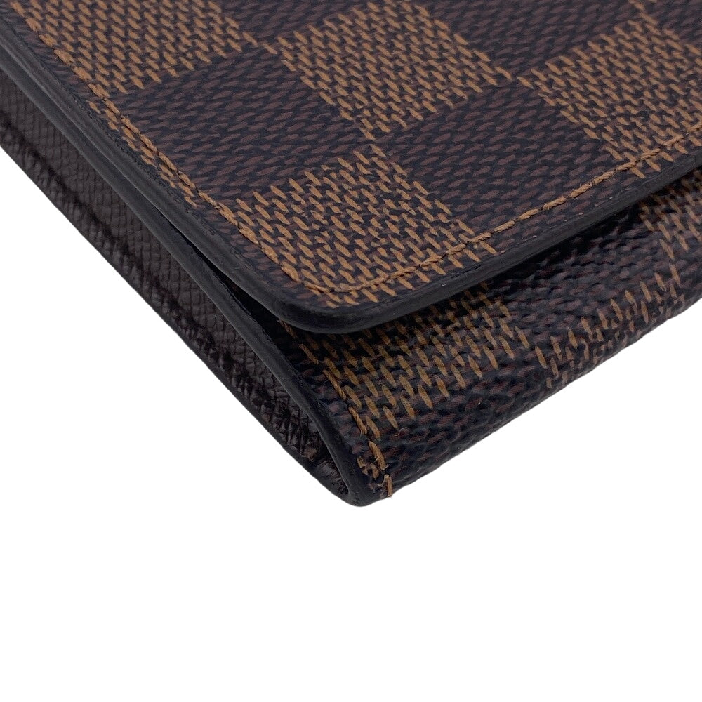 LOUIS VUITTON Card Case N62920 leather Brown name card holder Damier Anvelop Cult De Vuitto mens(Unisex) Used