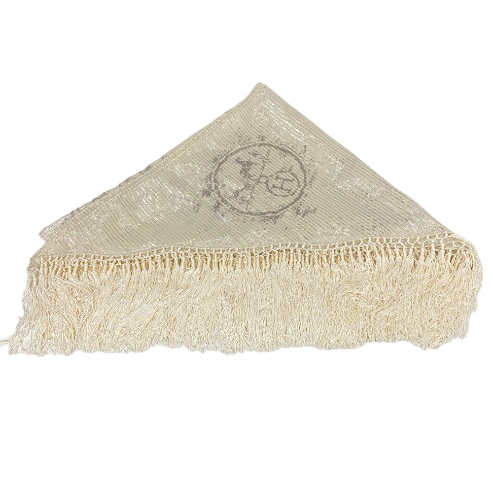 HERMES scarf cotton Ivory Tencel Pointe Nomade Women Used