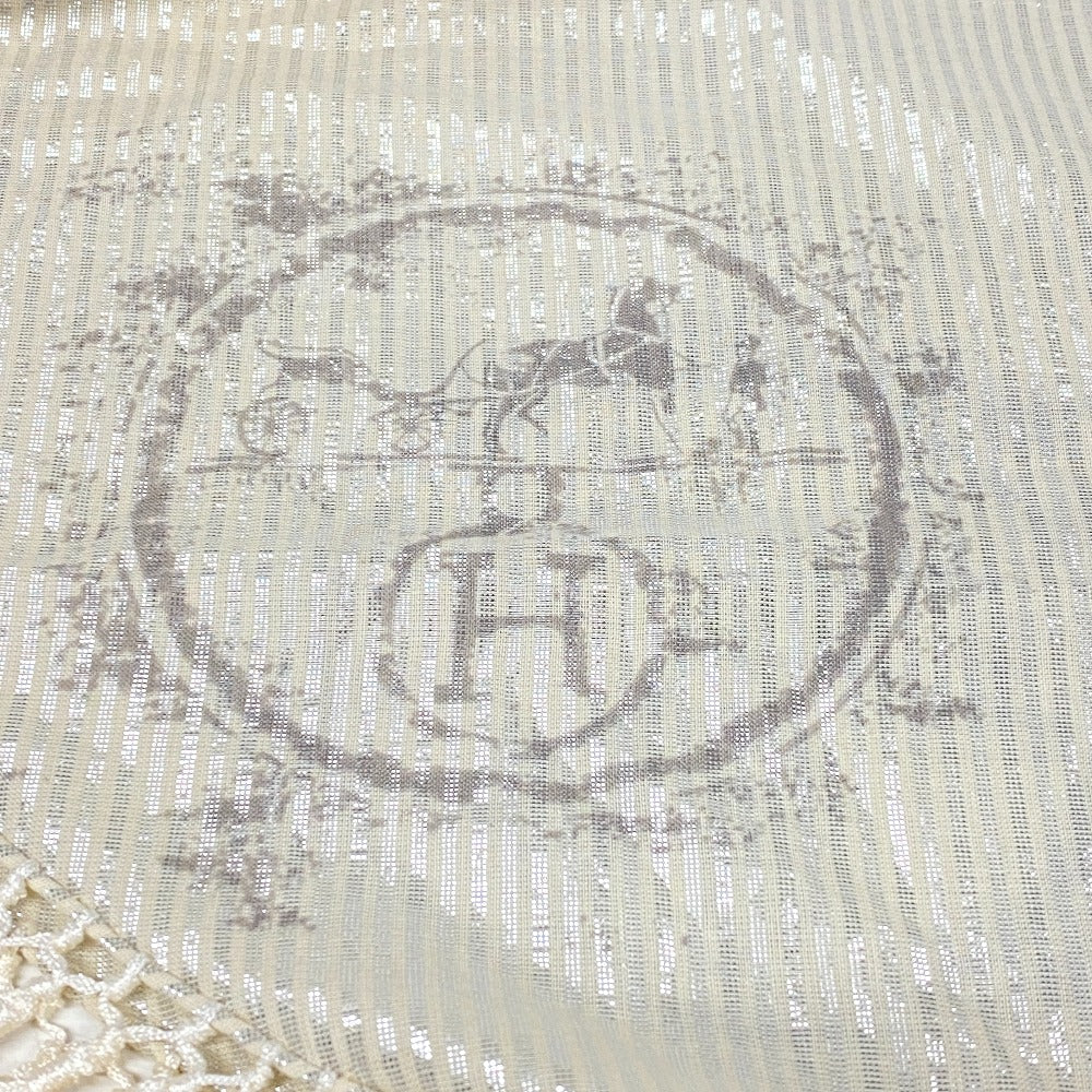 HERMES scarf cotton Ivory Tencel Pointe Nomade Women Used