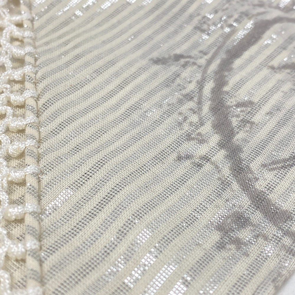 HERMES scarf cotton Ivory Tencel Pointe Nomade Women Used