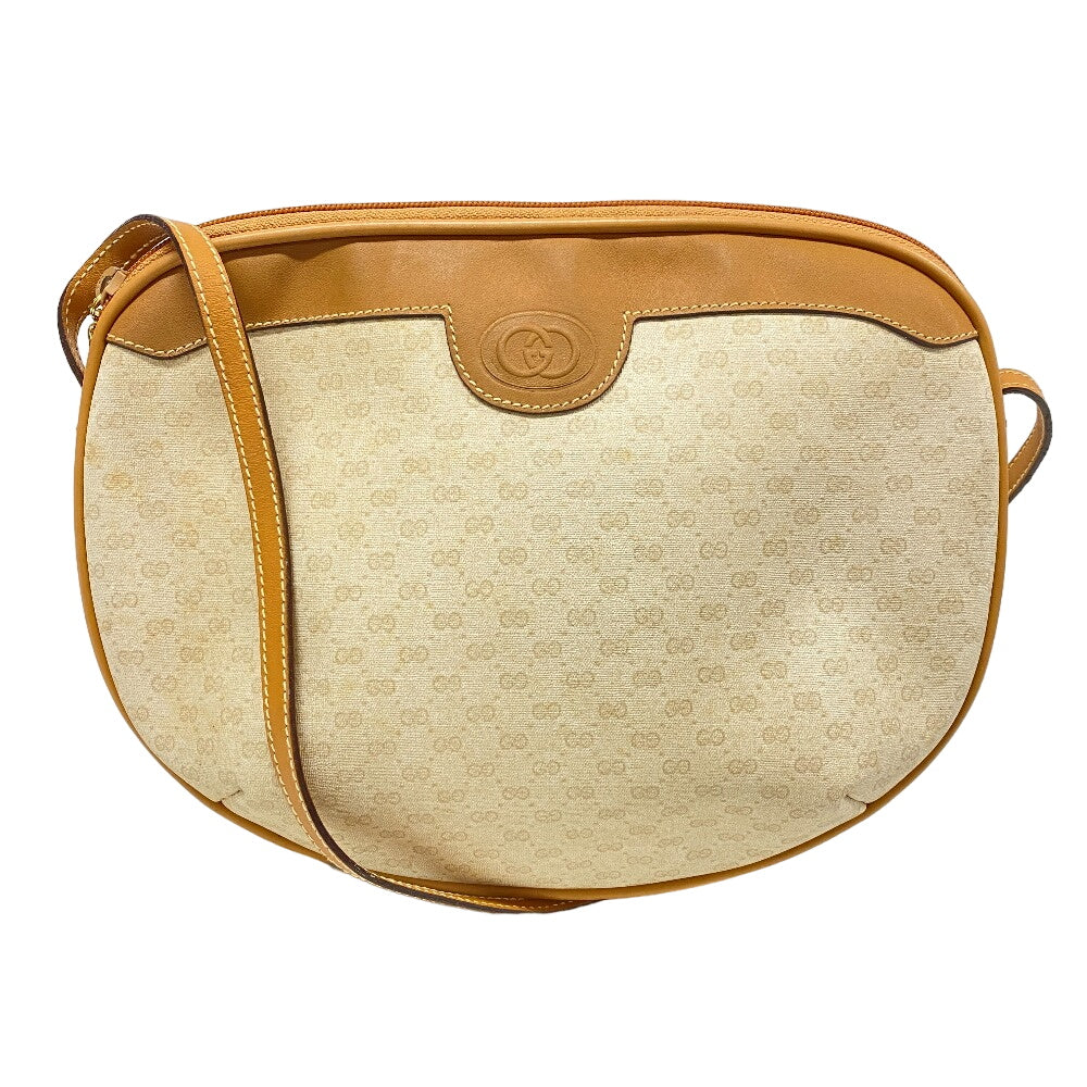 GUCCI Shoulder Bag PVC Ivory Old Gucci GG Women Used