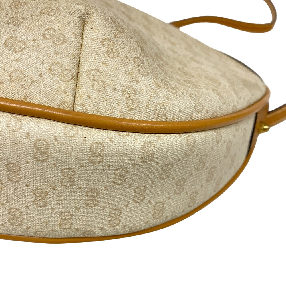 GUCCI Shoulder Bag PVC Ivory Old Gucci GG Women Used