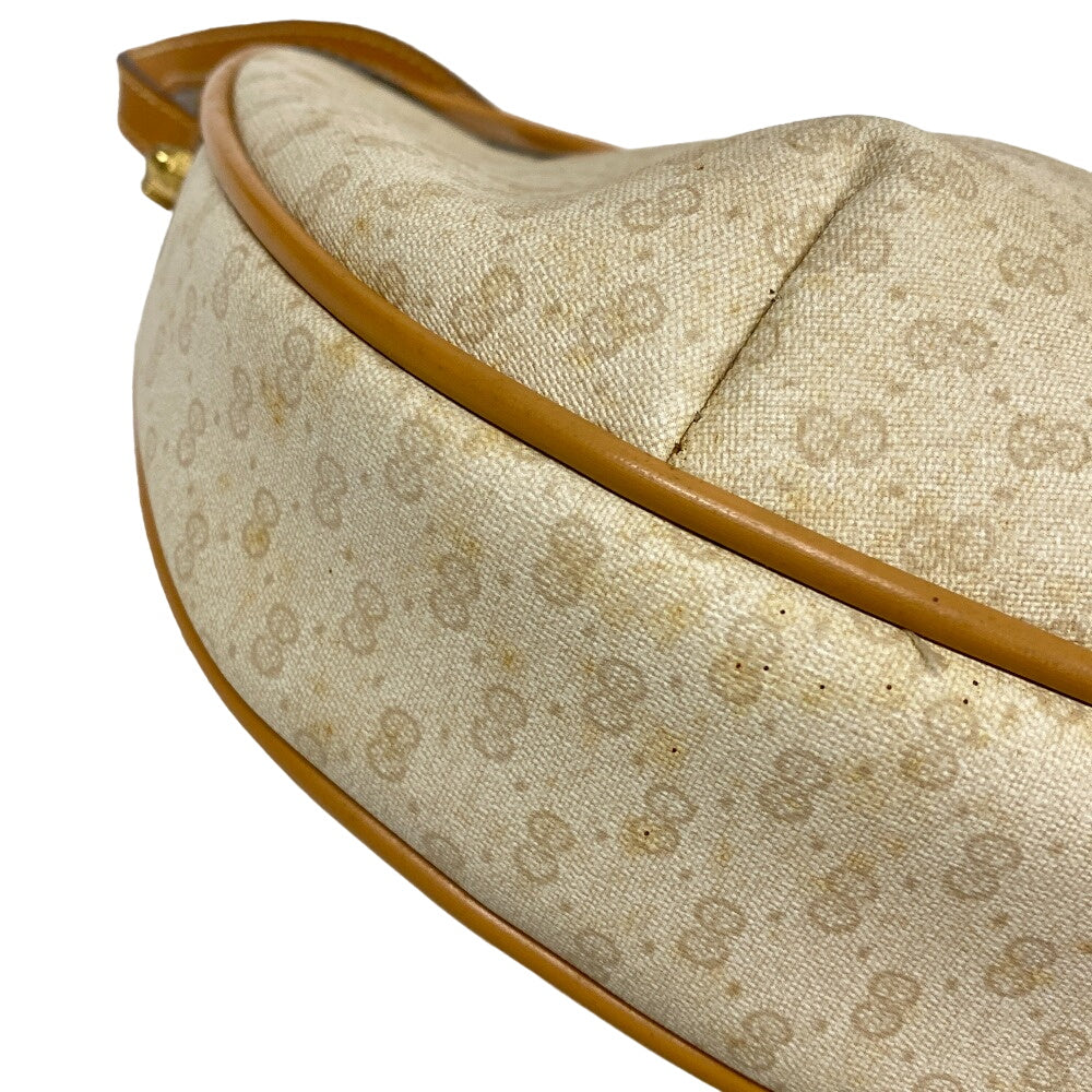 GUCCI Shoulder Bag PVC Ivory Old Gucci GG Women Used