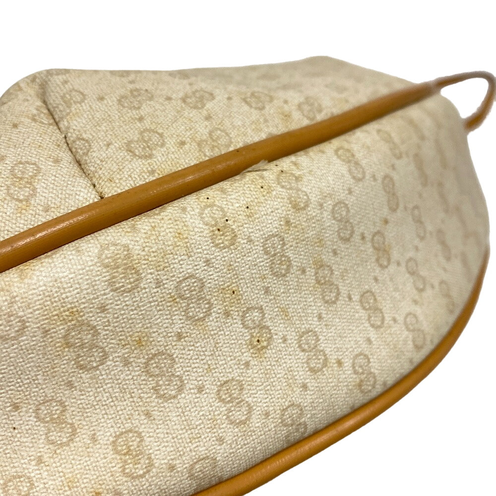 GUCCI Shoulder Bag PVC Ivory Old Gucci GG Women Used