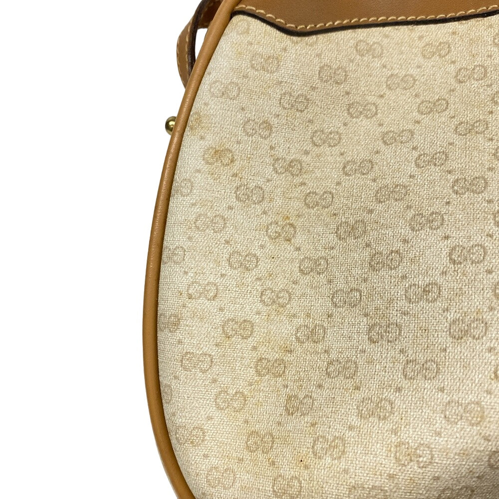 GUCCI Shoulder Bag PVC Ivory Old Gucci GG Women Used