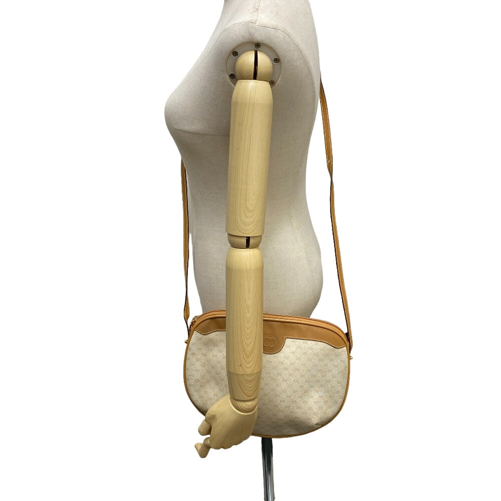 GUCCI Shoulder Bag PVC Ivory Old Gucci GG Women Used
