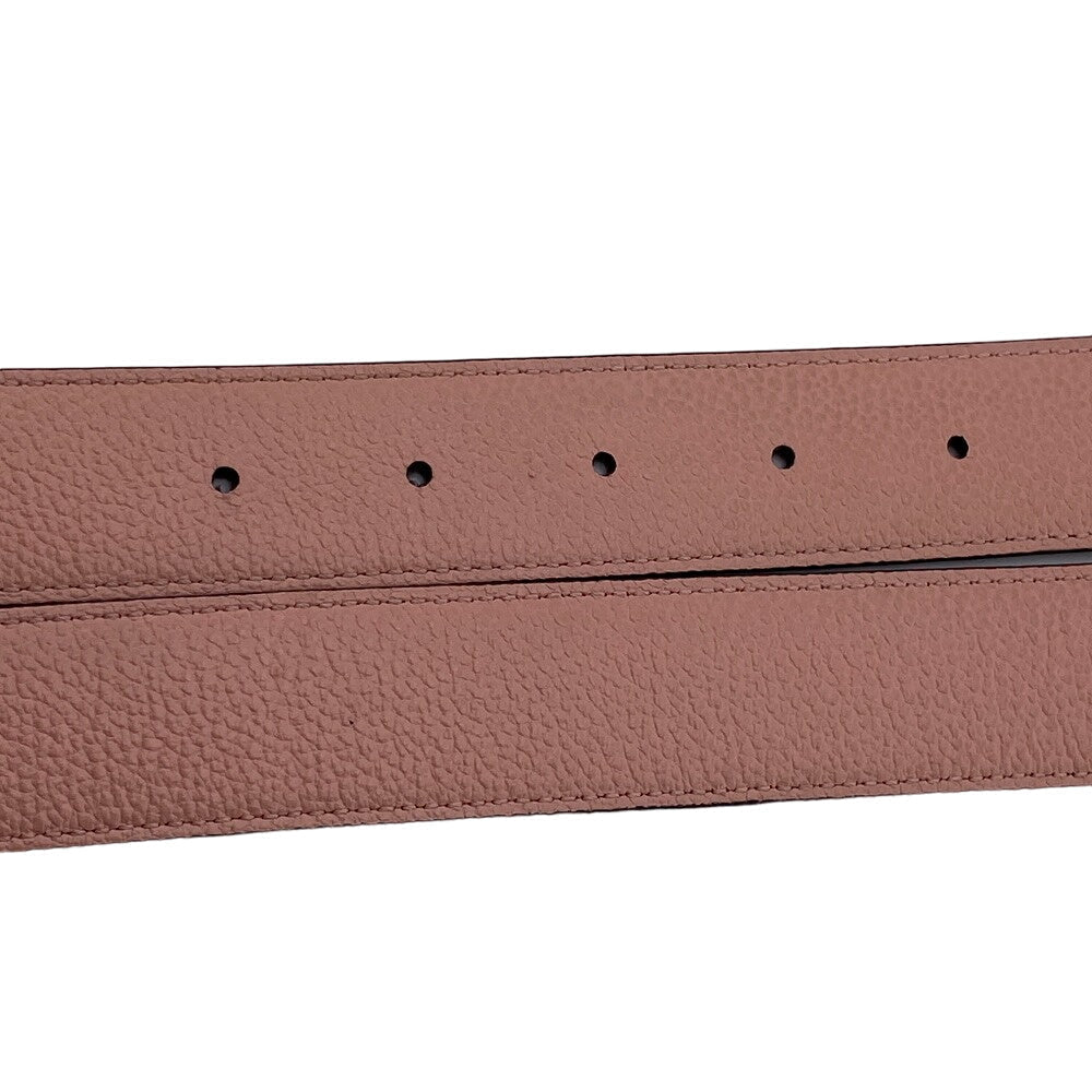 LOUIS VUITTON belt M0321 PVC, Leather Brown Monogram Sunture LV Initial 80/32