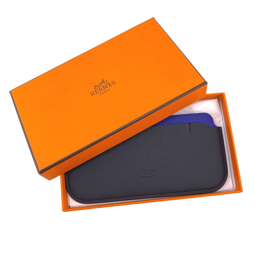 HERMES Mobile phones and smartphone accessories leather black 2019 Smartphone Cases Etui smart classic mens(Unisex) Used