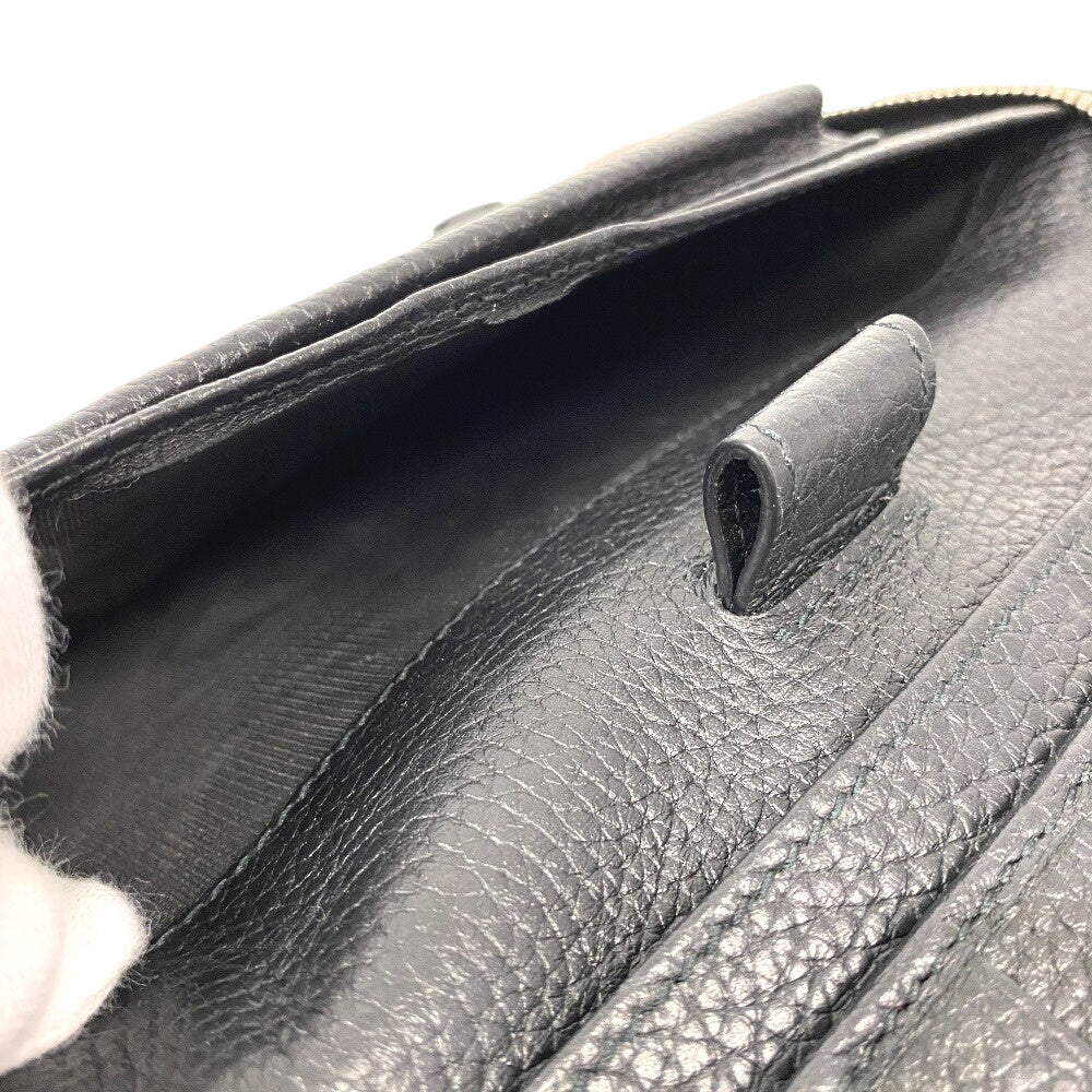 GUCCI Long Wallet Purse 751760 leather black Zip Around Travel Document Case Jumbo GG mens Used
