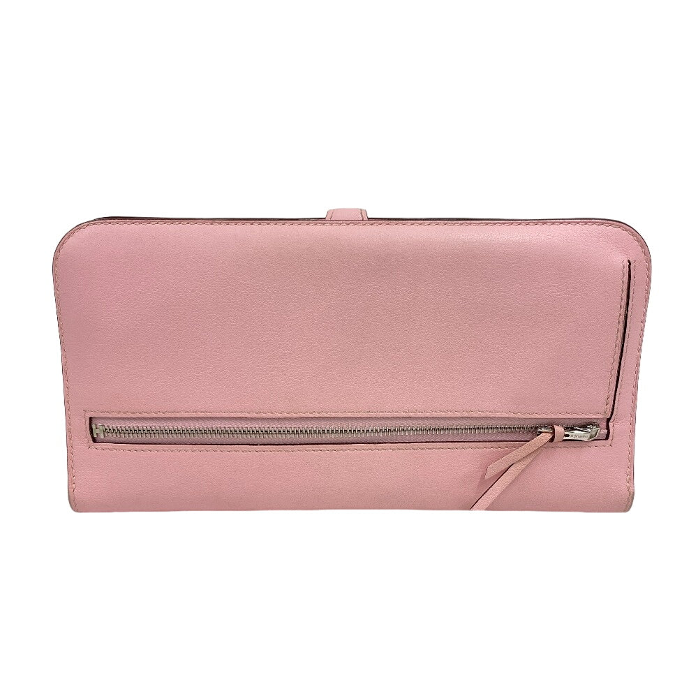 HERMES Long Wallet Purse Vaux Swift pink 2015 Dogon Long Women Used