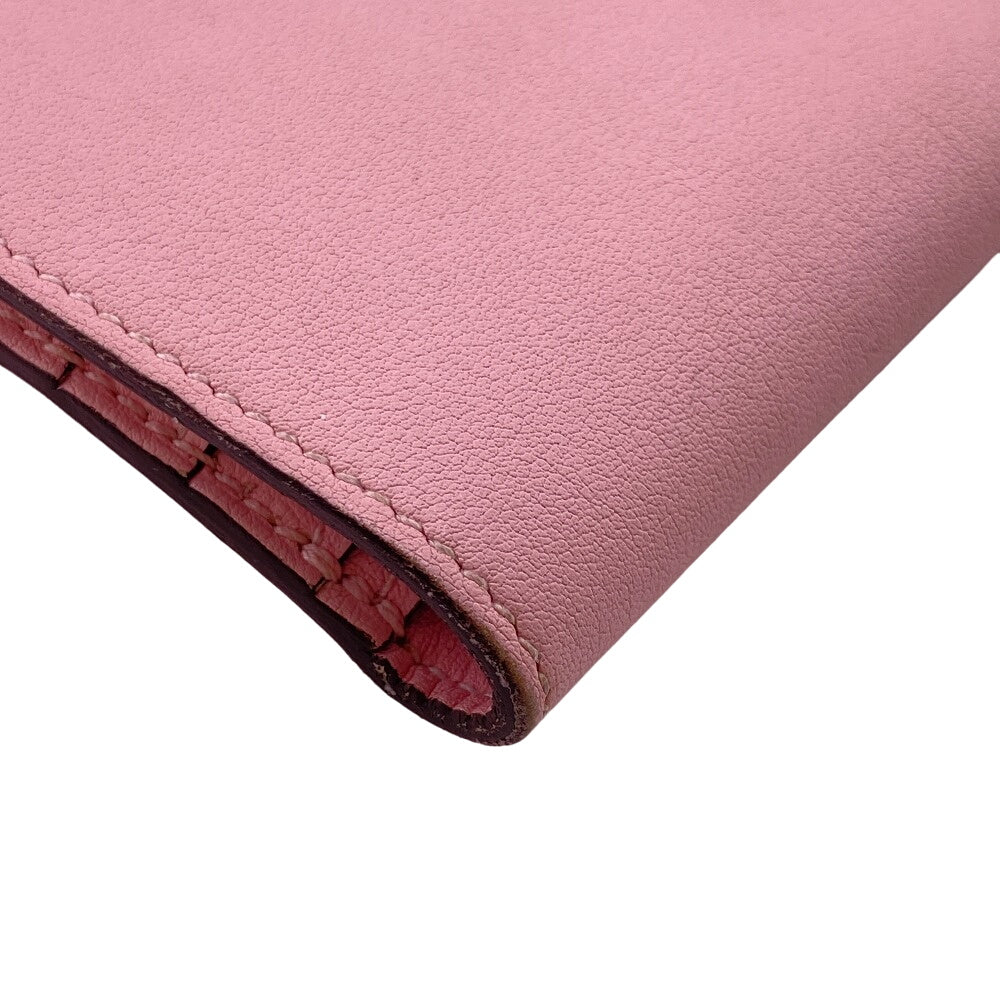 HERMES Long Wallet Purse Vaux Swift pink 2015 Dogon Long Women Used