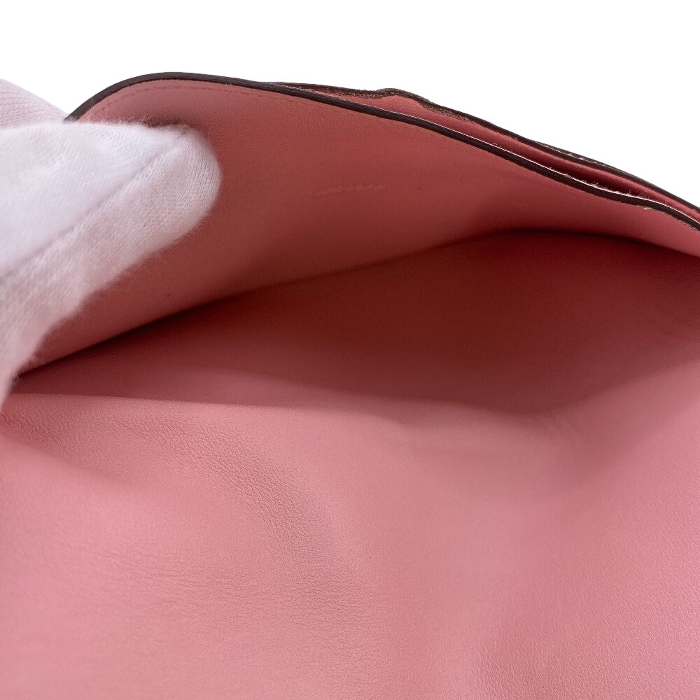 HERMES Long Wallet Purse Vaux Swift pink 2015 Dogon Long Women Used