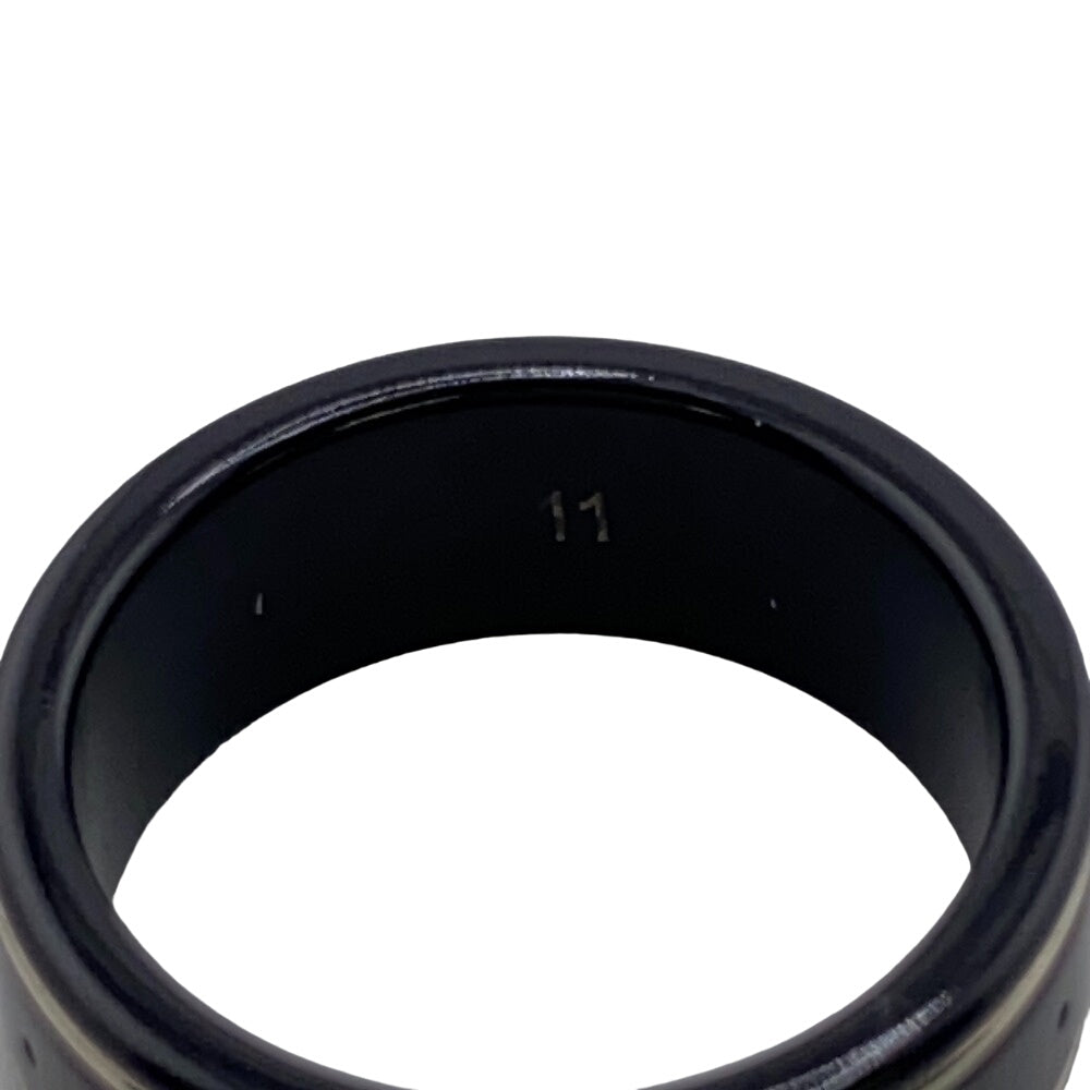 GUCCI Ring Ceramic, Silver925 black GG icon
