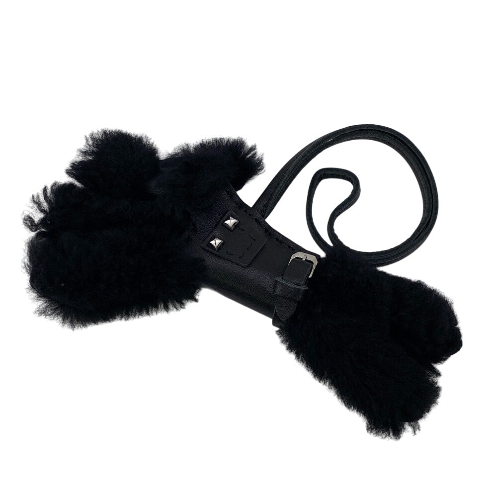 HERMES charm leather black Hermes Buddy Charm
