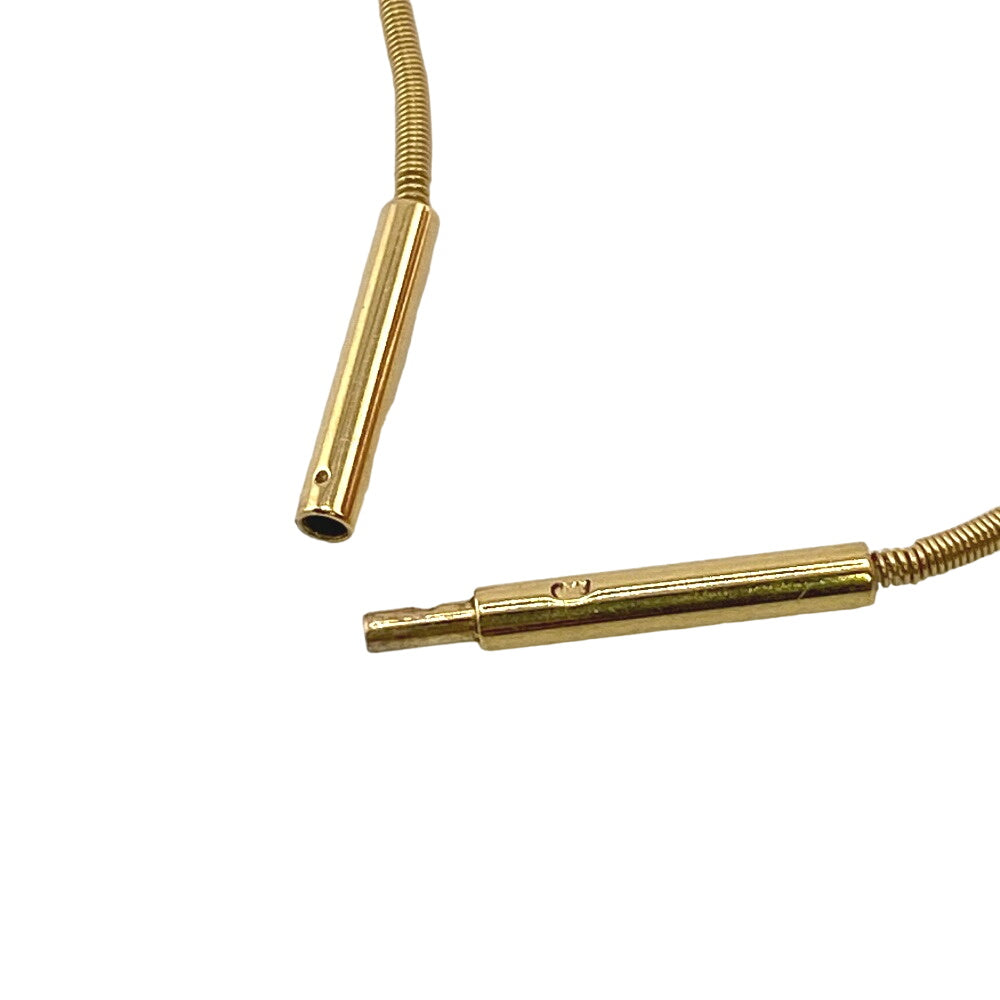 HERMES Necklace Gold Plated Ivory Cardue Ash H-cube Women Used