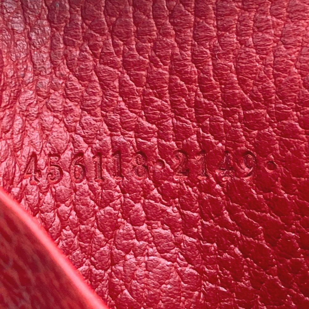 GUCCI Key case Key holder  456118 leather Red six hooks GG Marmont Women Used