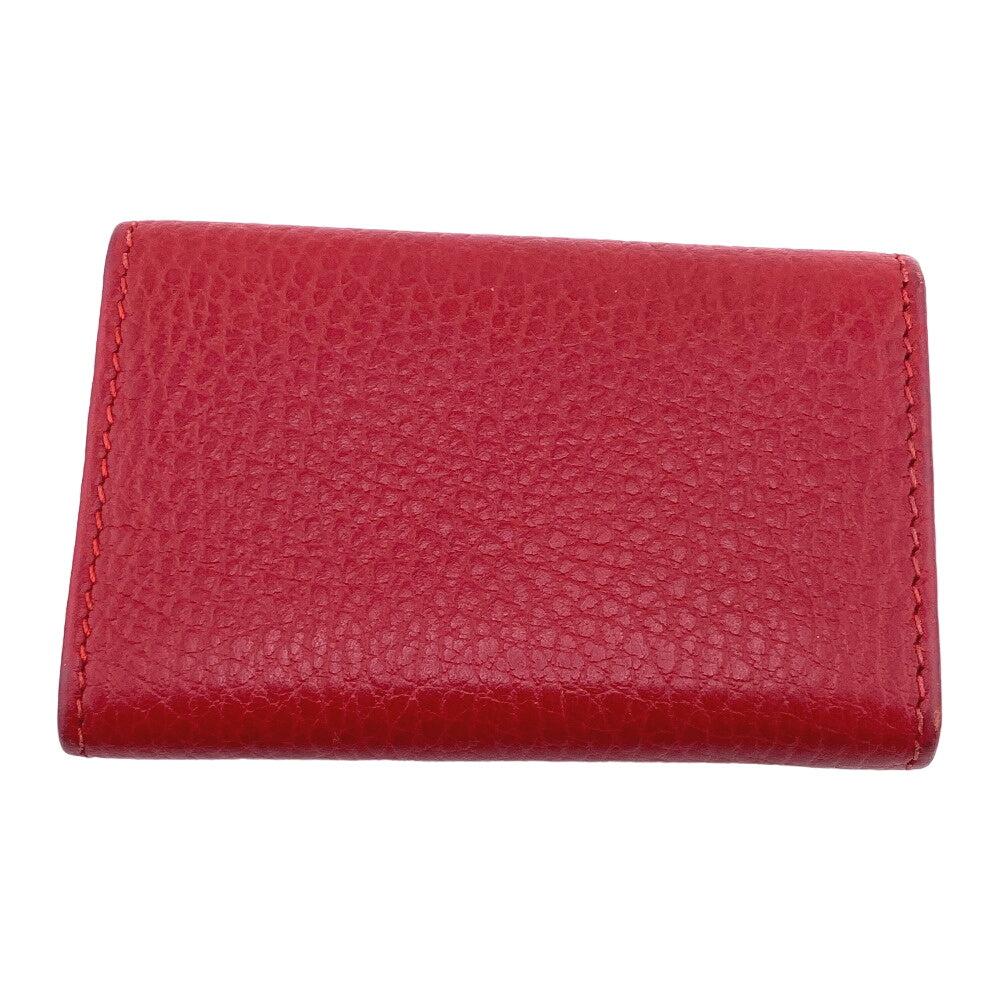 GUCCI Key case Key holder  456118 leather Red six hooks GG Marmont Women Used