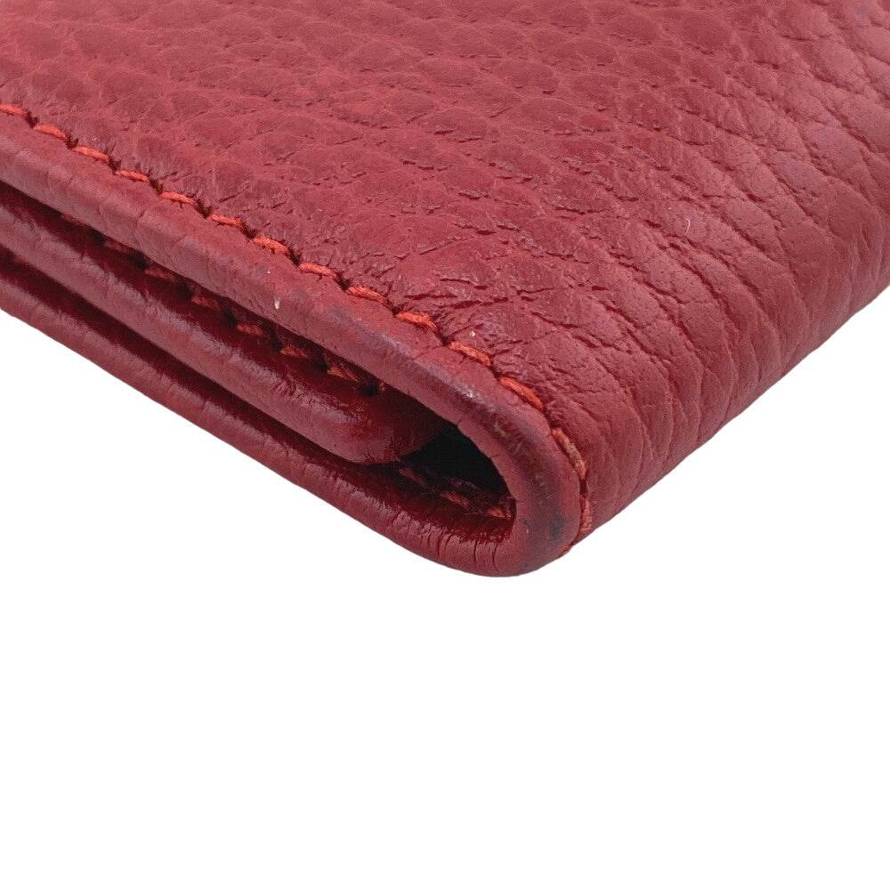 GUCCI Key case Key holder  456118 leather Red six hooks GG Marmont Women Used