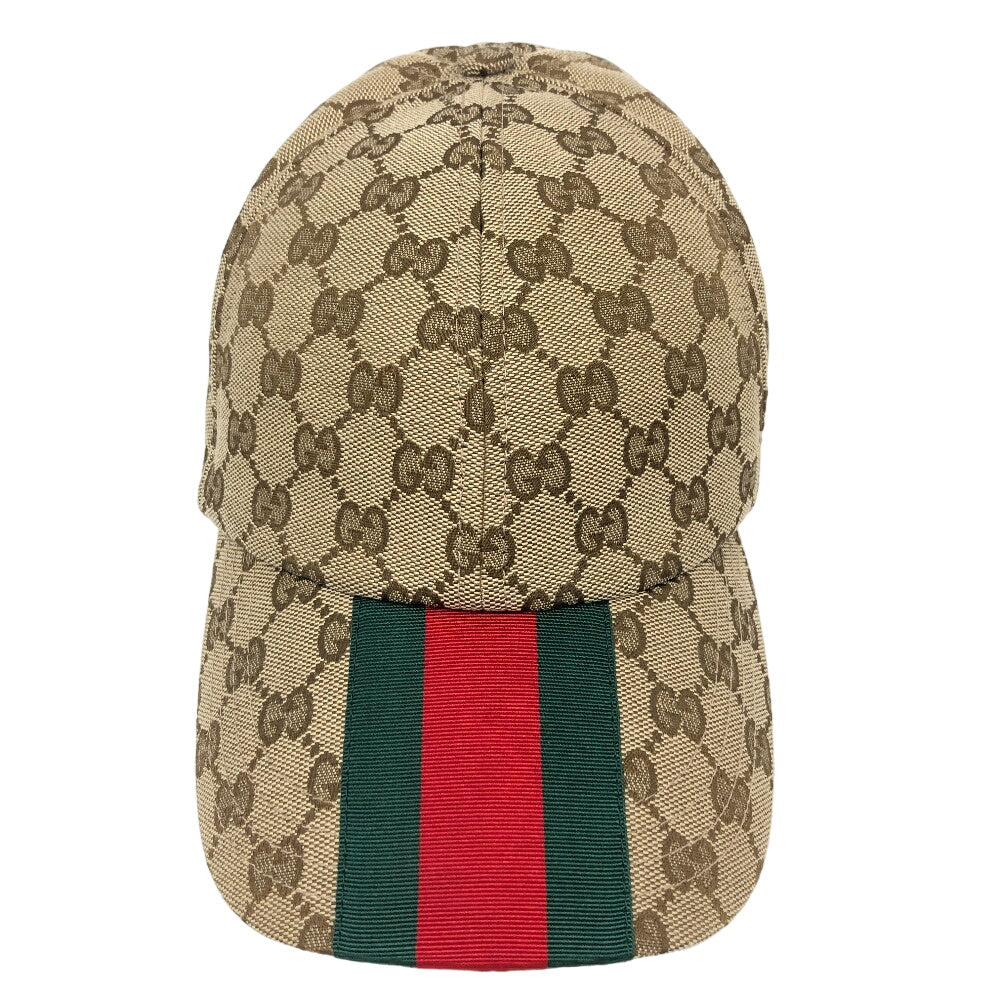 GUCCI cap 789016 canvas Brown Sherry line GG baseball cap XL